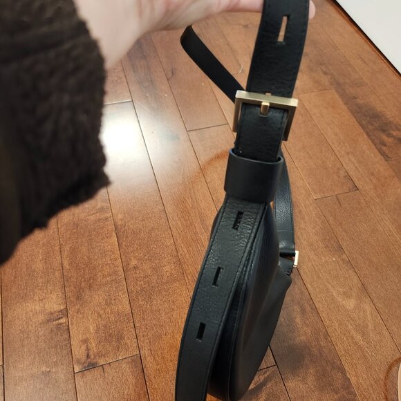 All Saints half moon black leather crossbody bag - Picture 7 of 15